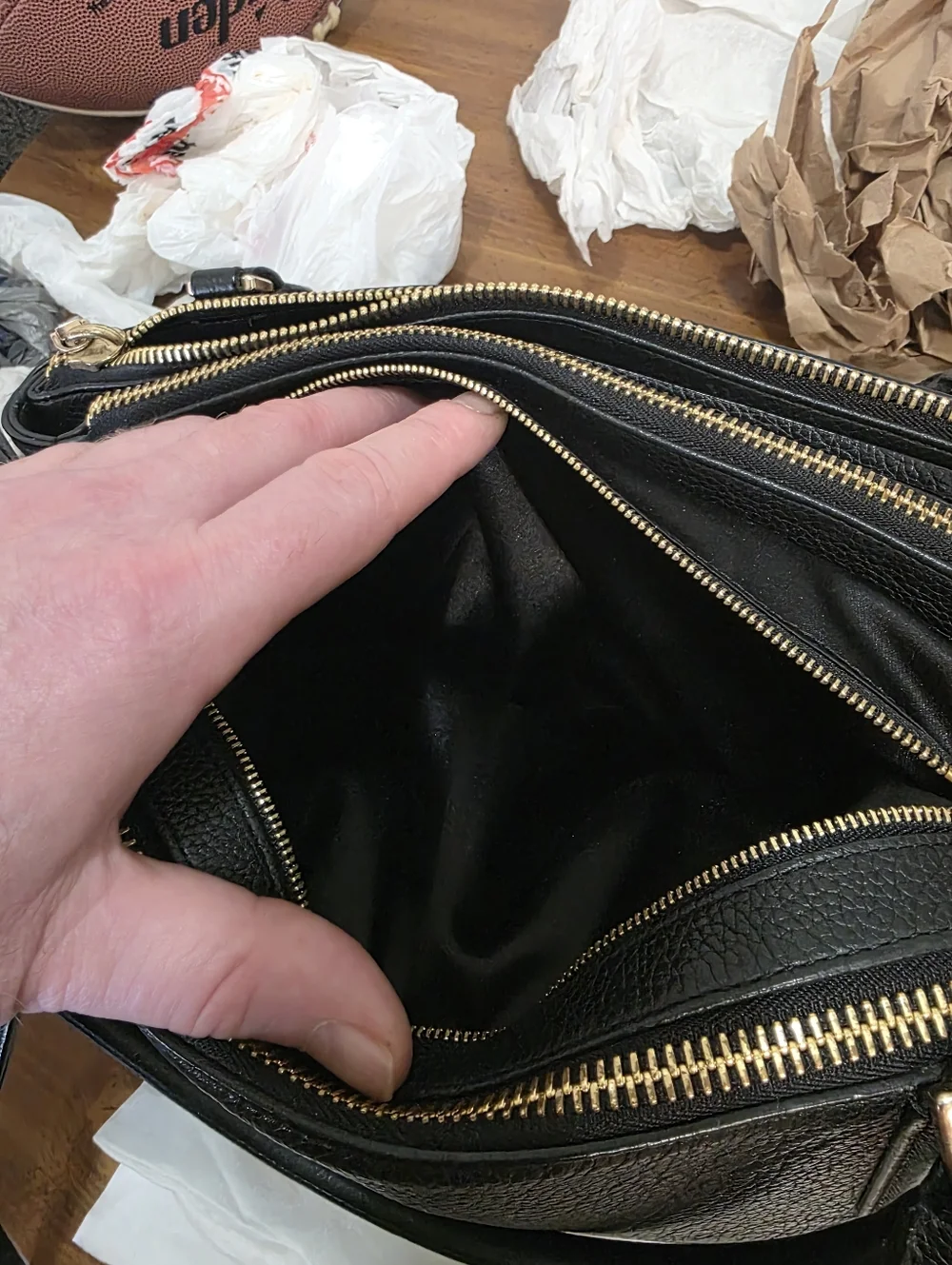 Coach  Burrough Bag  Black Pebbled Leather Satchel with Gold Hardware - Picture 11 of 13